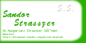 sandor strasszer business card